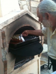 Christos checks the not-codfish